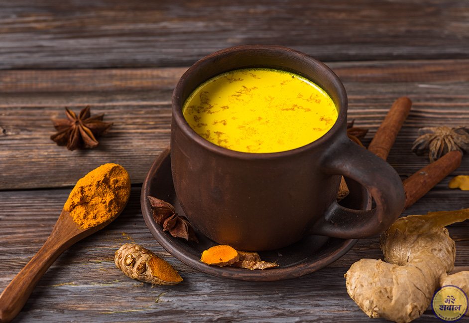 Warm milk and Turmeric