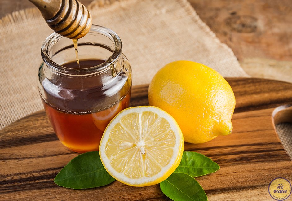 using honey and lemon